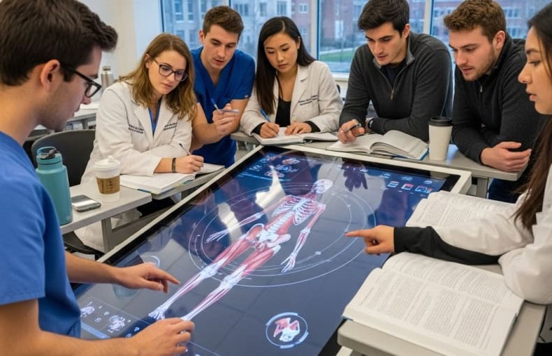 realidad virtual medicina Chile estudiantes medicina Anatomage Table anatomía digital 3D educación médica