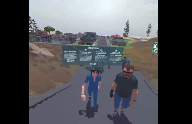 Plan Familia Preparada VR simulador realidad virtual Chile evacuación emergencias avatares