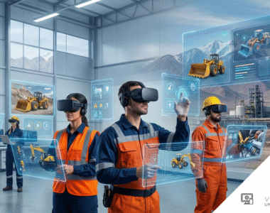 realidad virtual capacitación para entrenamiento técnico industrial con simuladores VR